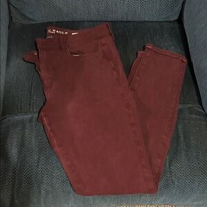 American Eagle Outfitters Burgundy Skinny Pants